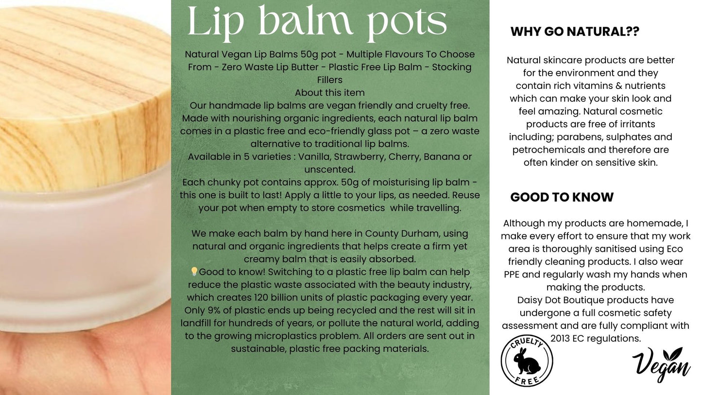 Lip Balm pots 50g
