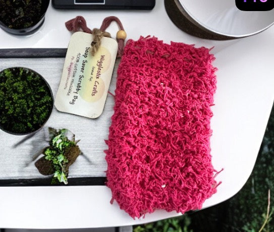 Soap saver scrubby bag