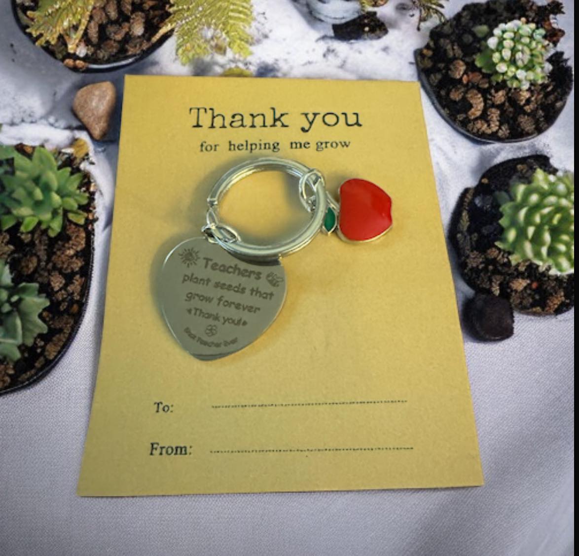 Teacher Thank you Keychain