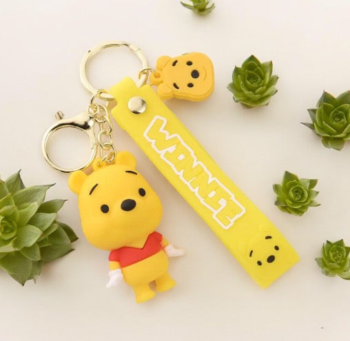 Winnie Key chain  Silicone Cartoon Figure, Cute Casual Style Bag Pendant, Ideal Gift