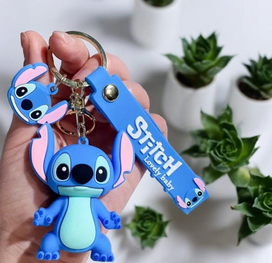 Stitch Keychain Silicone Cartoon Figure, Cute Casual Style Bag Pendant, Ideal Gift