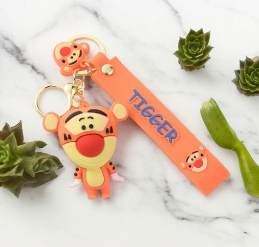 Tigger Keychain Silicone Cartoon Figure, Cute Casual Style Bag Pendant, Ideal Gift