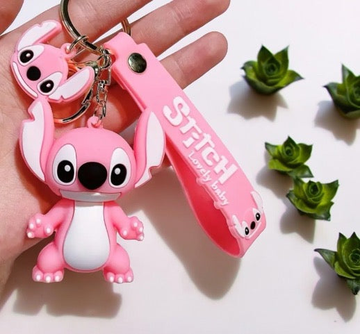 Stitch Keychain  Silicone Cartoon Figure, Cute Casual Style Bag Pendant, Ideal Gift