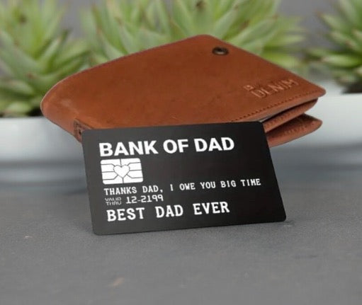 Funny Bank of dad card / gift / Novelty Gift / Dad Gift