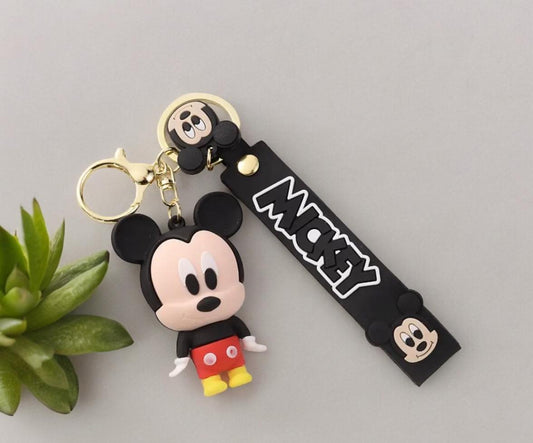 Mickey Keychain,  2.72-inch Silicone Cartoon Figure, Cute Casual Style Bag Pendant, Ideal Gift