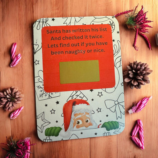 Naughty or nice scratch card