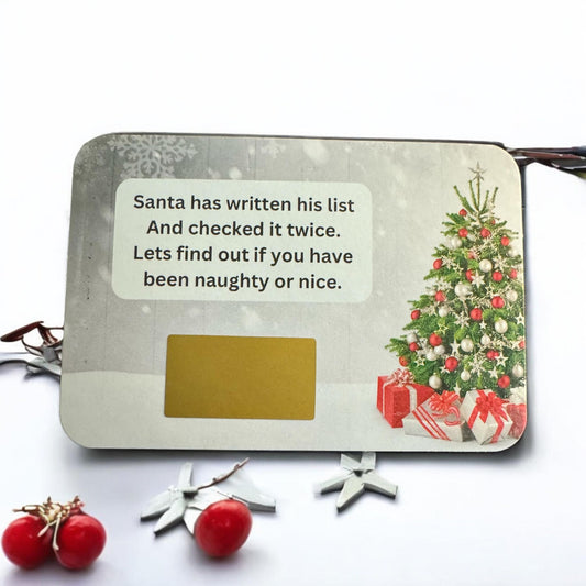 Naughty or nice scratch card