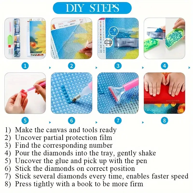 Shimmering Stitch 5D Diamond Painting Kit - Sparkling Full Mosaic DIY Cross Stitch Artwork for Unforgettable Home Décor